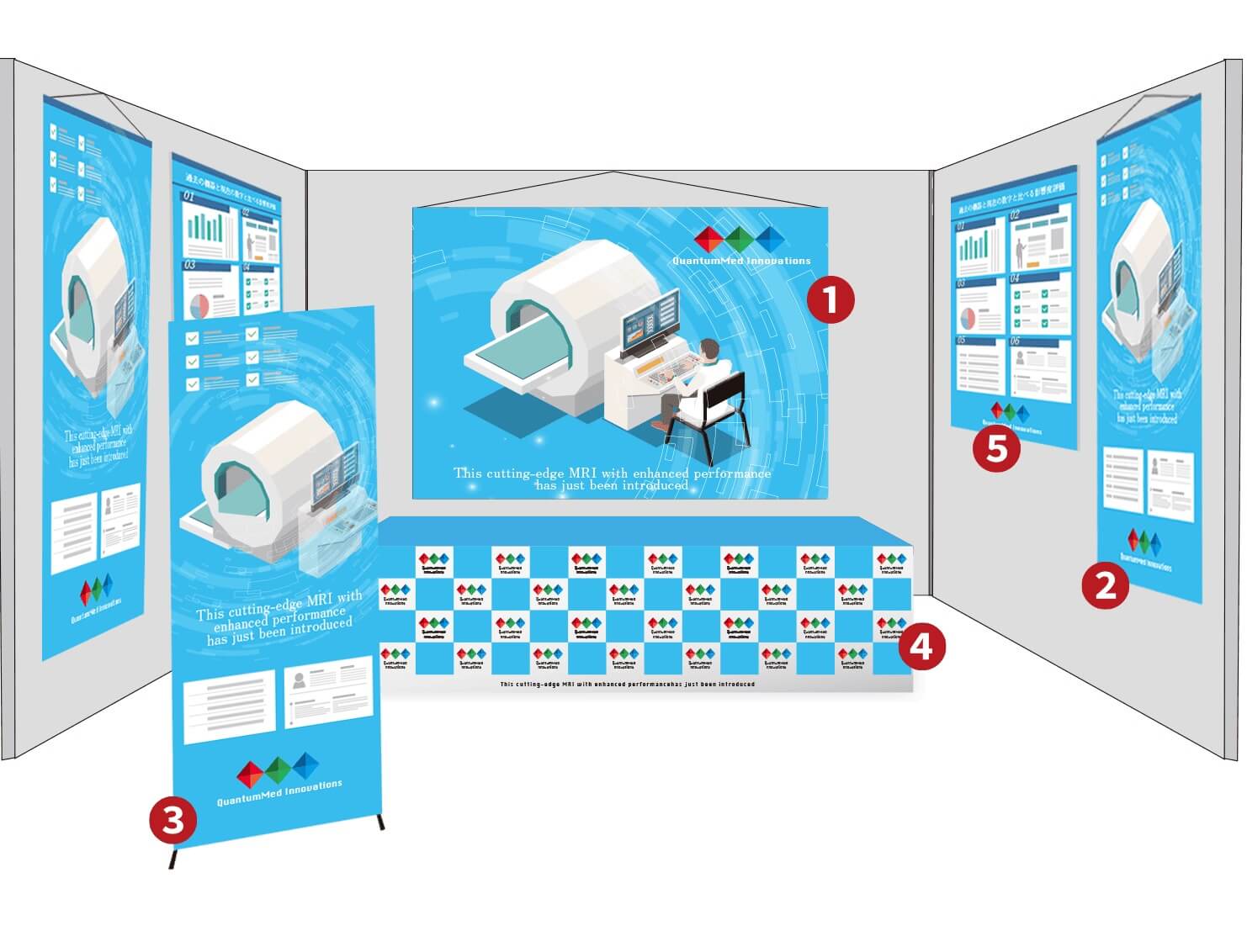 展示会・イベントブース5点セット