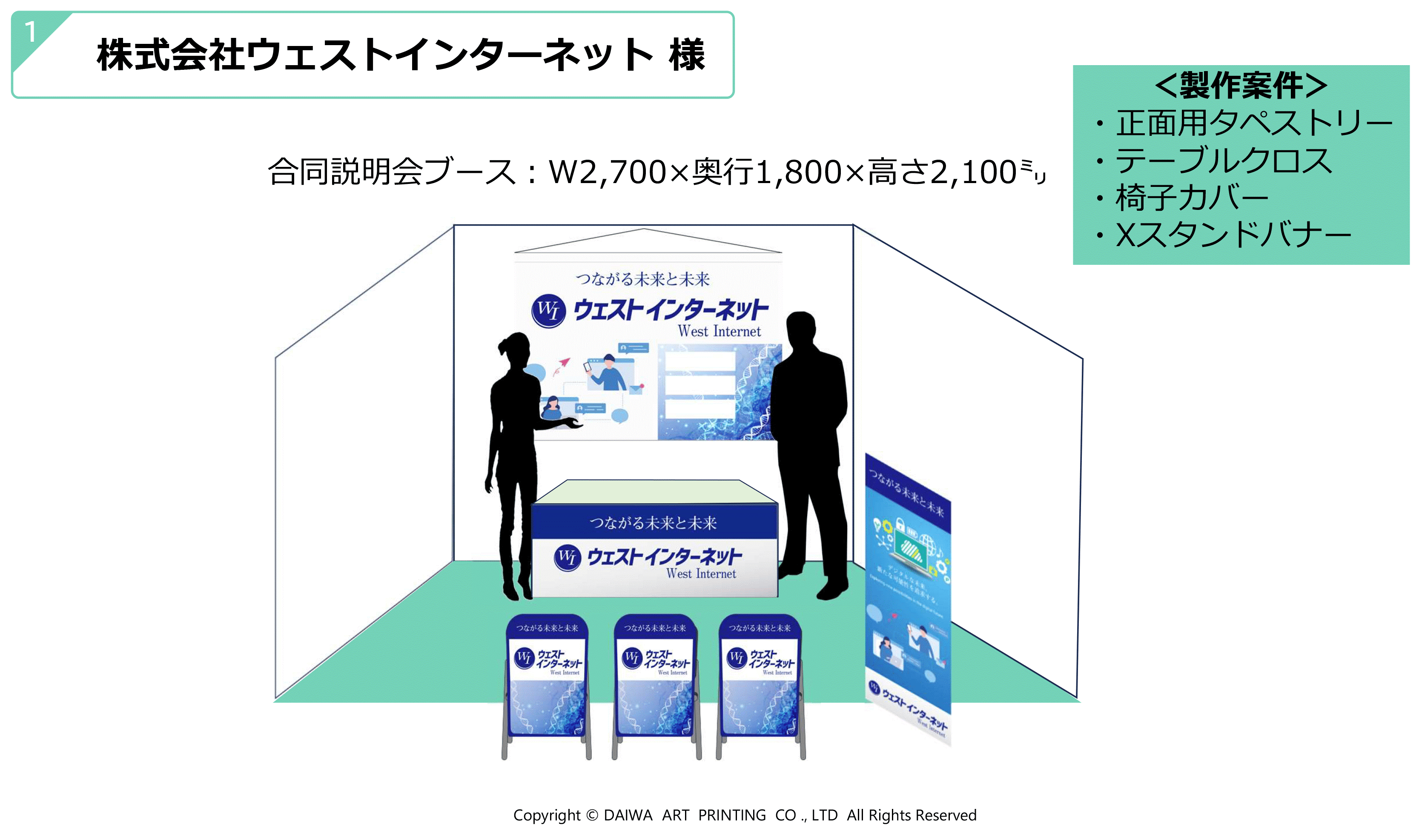 お得ブース装飾の立体案のイメージ